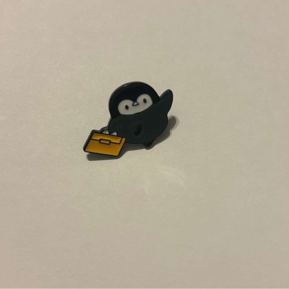 “Off To Work!” Penguin Pin.